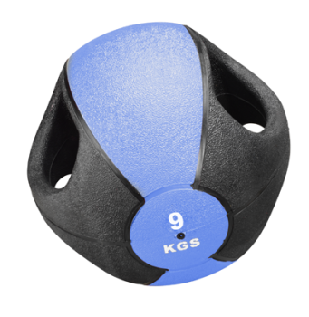Esfera-Medizinball 9,0 kg, blau, mit zwei Griffen
