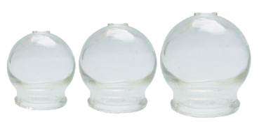 Schröpfglas-Set, je 1 St. D 3,5/4,5/5,5 cm, dickwandig
