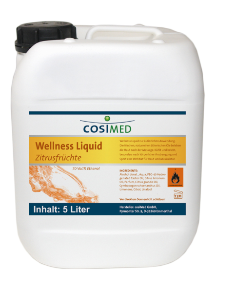 Wellness-Liquid "Zitrusfrüchte" (mit 70 Vol.% Ethanol), 5 l